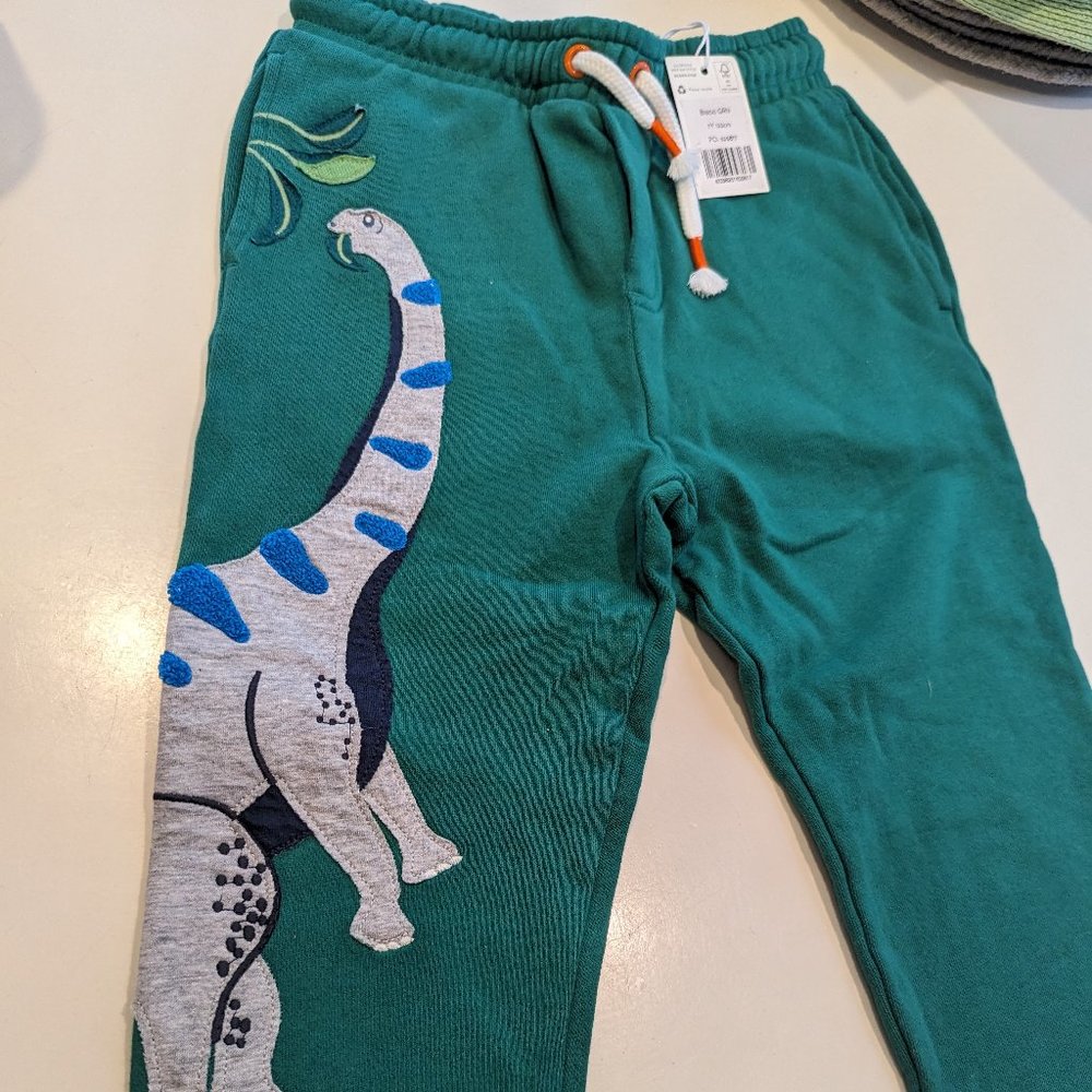 Boden Dino Applique Green joggers (7) - NWT
